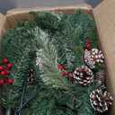 33" 2 Pack Outdoor Christmas Tree Urn Fillers 8 Modes Timer Battery Operated Christmas Decorations Outdoor Indoor Pinecones Berries Tripod Stakes Yard Porch Lawn