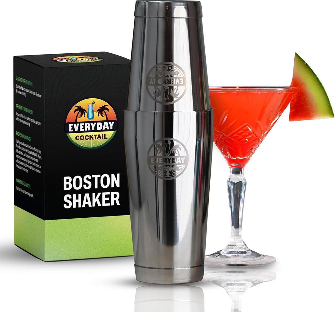 2 x Professional Hight Quality Boston Shakers Set 18oz | Weighted Cocktail Shakers Set For Bartenders | Pro Bar Shaker Made From Premium Stainless Steel |Martini Shaker | Cocktail Shaker