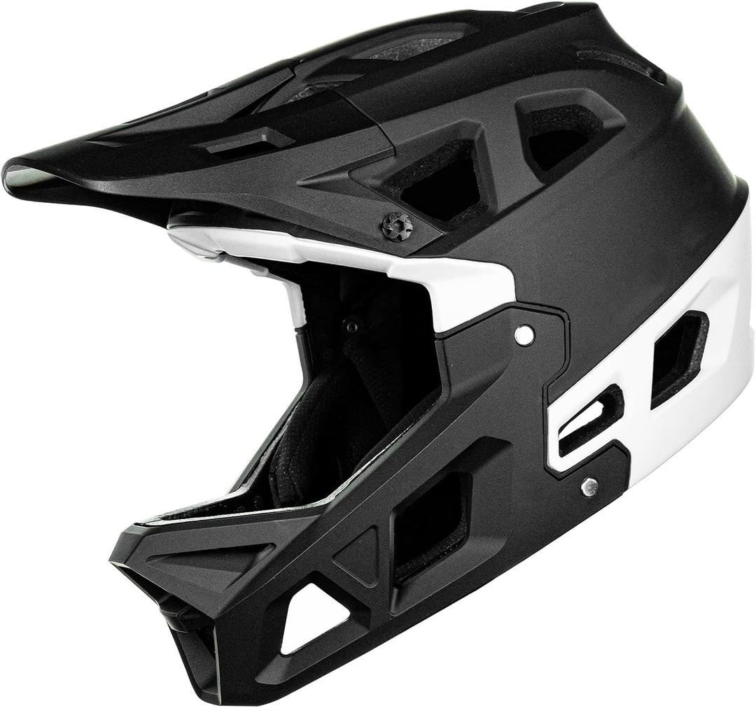 ILM Adult Mountain Bike Helmet Men & Women Full Face Lightweight BMX MTB Helmet ASTM CPSC CE Certified Cycling Helmet Model ZL-B068 (Red, Medium) 