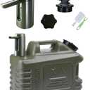 UPWOIGH Portable 5 Gallon Water Jug with Automatic Touch Control Pump, Truly Leak-Proof BPA-Free Water Container with Spigot, Type-C Rechargeable Military Green Water Pump Gear for Camping Hiking