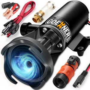 12V RV Portable Macerator Waste Pump for Sewage, 12GPM Suction 3.2 feet Lift 10 feet, Complete RV Macerator Pump Kit for Right Out of Box (12 GPM)