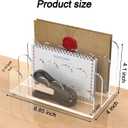 YAGELI 2 Pack 3-Slot Acrylic Mail Organizer for Desktop Scalloped Clear Document Sorter, Vertical File Holder for Office/Home, Space-Saving Desk Organizer for Letters,Envelope,Bills,Stationery