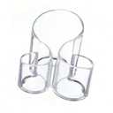 Black Makeup Brush Holder | New Elegant Design Acrylic Makeup Organizers | 3 Compartment Organizer Make Up Brush Holder Organizer & Cosmetic Storage for Lipstick, Eyeshadow Brush makeup pallette