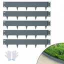Steel Landscape Edging Metal Garden Edging, 17 inch, 7 Pcs