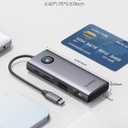 ORICO USB C Docking Station, 8-in-1 Laptop USB C Dock with 4K HDMI, VGA, Gigabit Ethernet, 3*USB 3.0 & 1*USB 2.0, 100W Power Delivery Compatible with MacBook, iPad, Steam Deck or Other Type C Devices (Grey)