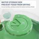 Microwave Splatter Cover Lid for Food 10.2 Inch with Water Steamer, Clear Microwave Splash Guard Cooker Lid with Plate, Dish Bowl Plate Serving Cover Cookware High Transparent Plastic Green