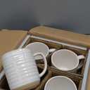 LE TAUCI Coffee Mugs 15 oz,Ceramic Mug Set, Coffee Cups for Latte, Hot Tea, Cappuccino, Mocha, Cocoa, Dishwasher Safe, Suit For Housewarming Wedding- 3.5 inch, Set of 4, Arctic White