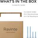 Ravinte 10 Pack Solid 5 Inch Kitchen Square Cabinet Handles Antique Brass Pulls Drawer Pulls Kitchen Cabinet Hardware Handles