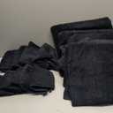 REDKISS 14 Piece Cotton Towel Sets for Bathroom - 2 Oversized Bath Sheets (35x70 in), 2 Hand, 4 Washcloth, Super Soft Quick Dry Highly Absorbent Balck Bath Towel Set for Home Gym Dorm Spa, 4pcs 36x52 4pcs 26x16 8pcs 11x11
