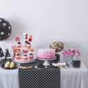 2 x Gyufise 24Pcs Valentine's Day Oh Baby Cupcake Toppers Glitter Baby Feet Sweet Love Heart Valentine's Day Cake Decorations for Love Valentine's Day Theme Baby Shower Birthday Party Supplies Red