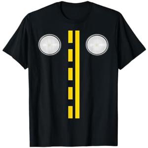 Headlights With Road Markings Funny Halloween Costume Shirt T-Shirt L