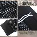 Men's Mesh See Through Pajama Breathable Long Pants Sleep Lounge Nightwear Homewear Bottoms (Black, M)