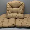 3 Yellow & 3 Beige Chair Cover Cushions, 18" x 18"