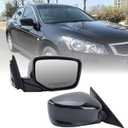 Right Passenger Side Mirror Compatible with Honda Accord 2008 2009 2010 2011 2012 Power Manual Folding Non-Heated Door View Mirrors 3 Pins