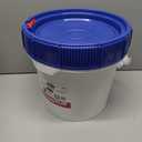 1 Gallon Bucket Pail with Lid PolyEthylene Plastic (HDPE) Food Safe BPA Free Storage Container Thickened 65Mil AirTigh Leak Proof Seal Screw On Lid All Purpose Premium Quality Buckets FDA Compliance