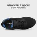 2 x Non Slip Shoes for Men Food Service Slip Resistant Work Shoe Mens in Restaurant Kitchen Chef Slip On Walking Sneakers Breathable Lightweight (Black)