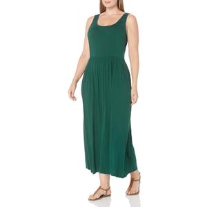 Amazon Essentials Women's Tank Waisted Maxi Dress, Jade Green, X-Small