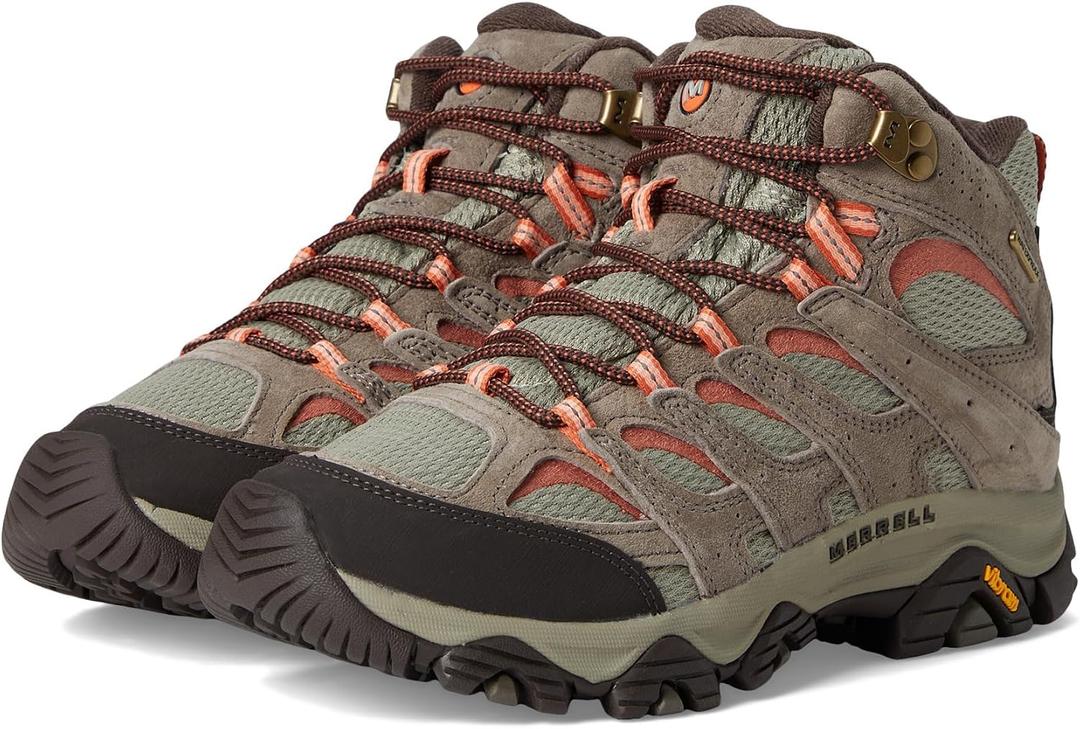 Merrell Women's Moab 3 Mid Waterproof Hiking Boots (Gray) 8
