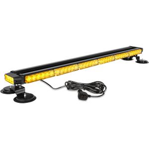 ASPL 38.5" 78 LED Strobe Light Bar Double Side Flashing High Intensity Emergency Warning Flash Strobe Light with Magnetic Base for Safety Construction Vehicles Tow Trucks Pickup (Amber)