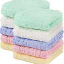 AIDEA Baby Washcloths and Burp Cloths, Absorbent Cotton Muslin Baby Towels, Large Soft Breathable Newborn Essentials for Boys and Girls, Newborn Essentials, 10 Pack, 10"x10"