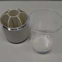 Makeup Brush Holder with Cleaner 360 Rotating Clear Dustproof Cosmetic Organizers with Lid for Vanity