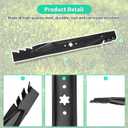 942-04290 Mulching Blade for 46" Deck, 942-04244A Mower Blade Compatible with Cub Cad-et Craftsman Troy-Bilt, Replace 942-04290-X 742-04290-X 942-04244 742-04244 742-04244A 742-04290, 2 Pack