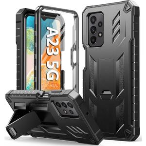 FNTCASE for Samsung Galaxy A23 5G Case: Heavy Duty Rugged Military Grade Shockproof TPU Full Protective Shell with Kickstand Durable A23 4G LTE Phonecase Cell Phone Cover