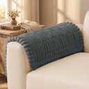 decorUhome Fuzzy Pet Couch Cover for Dogs, Non-Slip Sofa Covers for Sofa Couch Arm, Soft Thick Furniture Couch Protector, Washable Sofa Slipcovers, Dark Grey, 27.6" x 27.6"