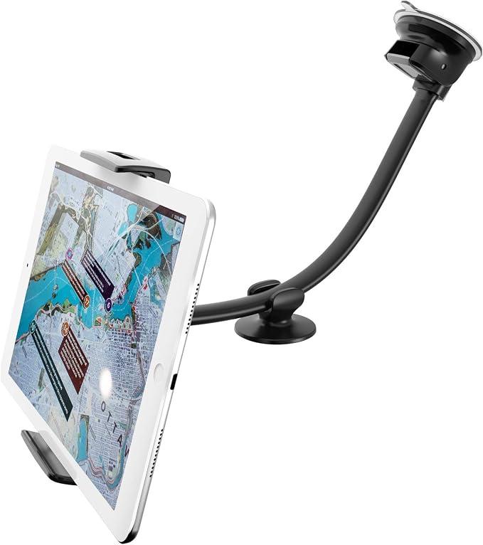 APPS2Car Tablet Holder for Car iPad Car Mount Suction Tablet Holder Long Arm Dashboard Mobile Holder for Car Compatible with 4 to 11 Inch iPad, iPhone, Samsung