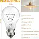 Clear 60 Watt Incandescent Light Bulbs, A19 60W Light Bulbs, Dimmable, 2700K, Soft White (6Pack)