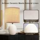 Mushroom Lamp Table Lamp for Bedroom,Desk Bedside Small Lamps for Living Room Night Stands,Mushroom Decor Cute Mini Modern Mid Century Lamps,Unique Aesthetic Home Living Room Decor (Cream)