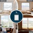 BLINDLY Home Cordless Light Filtering 1" Vinyl Mini Blinds for Windows,Horizontal Window Blinds for Home,Cordless Shades for Indoor&Outdoor Windows,34" W x 36" L,White