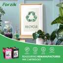 Forzik Remanufactured 63XL Ink Cartridge Replacement for HP OfficeJet 3830 4650 4652 5255 Envy 4520 5540 DeskJet 1110 2130, Black, Tri-Color, 2-Pack
