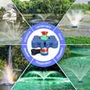 Pond Fountain Aerator with Time Controller-15000 GPH,110V 1HP 750W Floating Fountain Aeration System for Large Ponds,Aerating Fountain Pump for Outdoor Ponds & Lakes with 15A/100FT Power Cord
