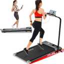 HOWHAI Walking Pad Treadmill with Incline, 2 in 1 Foldable Under Desk Treadmills for Home/Office, Portable Treadmill with App, Bluetooth Music, Remote Control & LED Display (300lbs Capacity)