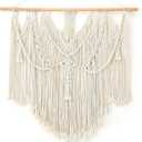 Mkono Macrame Wall Hanging Boho Home Decor Chic Woven Decoration for Bedroom Living Room Apartment Dorm Gallery Perfect Handmade Christmas Gift Ideas, 1 Pack, Large Size, 36"x35"