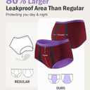 Incontinence Underwear for Women 100ml Heavy Flow Leak Proof Panties High Waisted Cotton Period Washable 3 Pack Large
