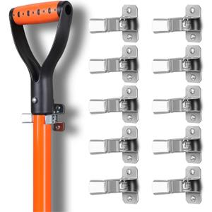 HORUSDY 10 Pack Spring Grip Mop and Broom Holder for Shovel, Rake, Broom, Mop Holder, Etc. HORUSDY 10 Pack Spring Grip Mop and Broom Holder for Shovel, Rake, Broom, Mop Holder, Etc.