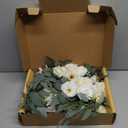 Faux Arch Flower Swag Set of 2 for Wedding Welcome Signs Floral Swag Wedding Reception Ceremony Signs Decor (White)