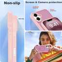 for iPhone 16 Case with Invisible Ring Stand [Military Drop Protection] [Compatible with Mag-Safe] Matte Translucent Back Anti-Slip Shockproof Phone Cover 6.1 Inch 2024-Pink