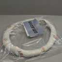 Wheel Cover Flax Microfiber Steering Wheel Covers for Women Fit 15 inch Car Cute Bow Tie Anti-Slip Breathable Absorbing Sweat Cover (Type-O-Tulip)