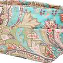 Vercord Purse Organizer Insert Bag Tote Handbags Pocketbook Inserts Organizers Zipper 11 Pockets Peacock Flower Large