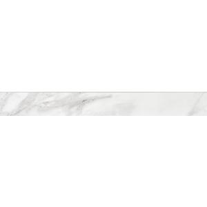 Daltile Perpetuo 3" x 24" Marble Look Porcelain Floor Bullnose Trim in Polished Brilliant White | (Sold by The Piece)