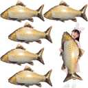 OULUN 6 Pcs Fish Balloons Gone Fishing Party Decorations Fishing Balloons Fishing Party Supplies Fishing Theme Birthday Party Decorations Balloons