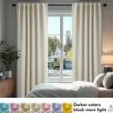 Deconovo Blackout Curtains, Thermal Insulated, W52 x L95 2 Panels, Back Tab, Machine Washable, Room-Darkening Drapes for Bedroom/Living Room Light Beige