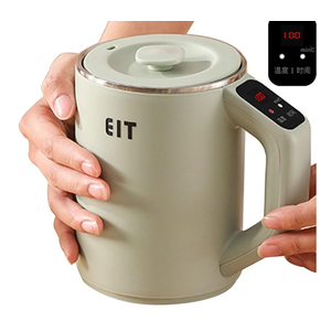 Mini Portable Heating Coffee Mug, Intelligent Temperature Control Water Cup, Multifunctional Electric Kettle, 12h Keep Hot (Color : Green, Size : 0.8L)