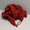 60-Inch Ruffled Sweater Knit Christmas Tree Skirt with Lace Ties, Burgundy