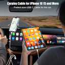 Car Carplay Cable for iPhone 17 16 15, 2-Pack [3.3FT+6FT] 60W USB C to USB C Cable And 2-Pack [3.3FT+6FT] USB A to USB C Cable for iPhone 17 16 15for Galaxy S25 S24, for iPad, for MacBook and More