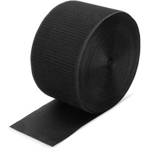 Hedume 42 ft Gymnastics Mat Hook Fastener, Black 4" Wide Nylon Hook, Hook Mat Fastener for Carpet Bonded Foam Seam, Gymnastics and Cheer Mat Gym Floor