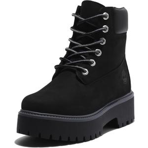 Timberland Womens Stone Street 6" Waterproof Boot (7.5, Jet Black)